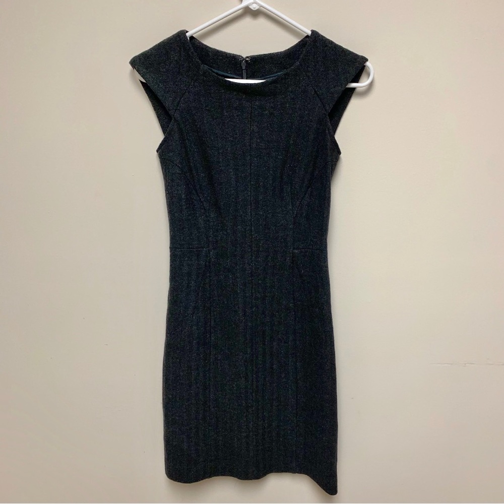 Banana Republic Black Wool Cowl Neck Sheath Dress